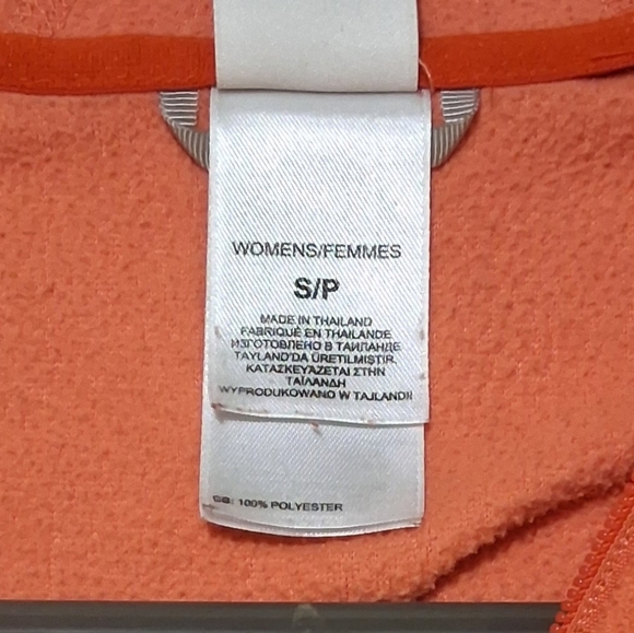 EUC NORTH FACE POLARTEC CLASSIC Sz. S/P Orange Zippered Hoodie - Picture 11 of 14